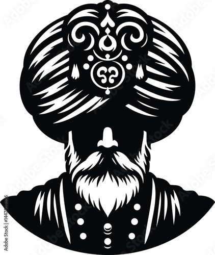 Historical figure silhouette