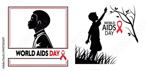 Global Solidarity Against AIDS: A Powerful Symbol of Awareness, A powerful, stylized image depicting an arm raised in a fist, with a red awareness ribbon on the wrist against the backdrop of a world m