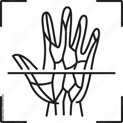 Vein Recognition Icon Stock Illustration
