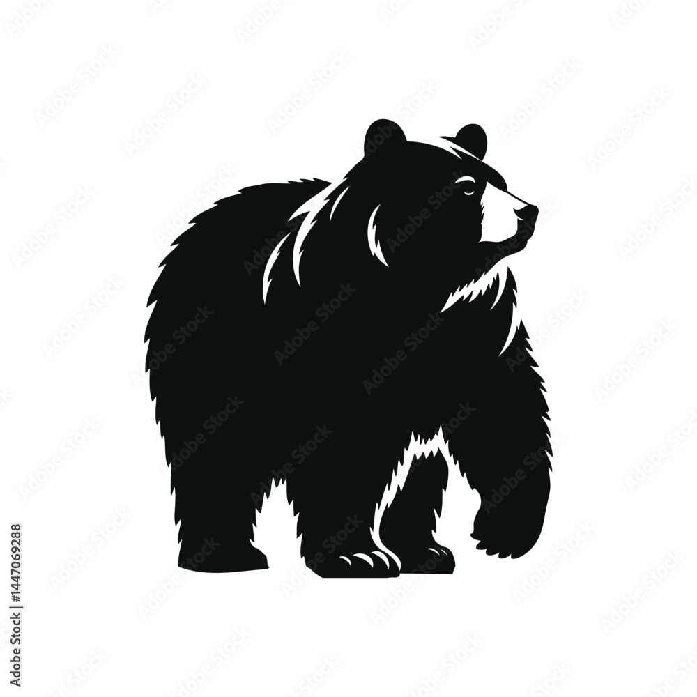 Fototapeta premium bear silhouette vector