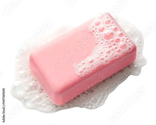 pink soap and towel