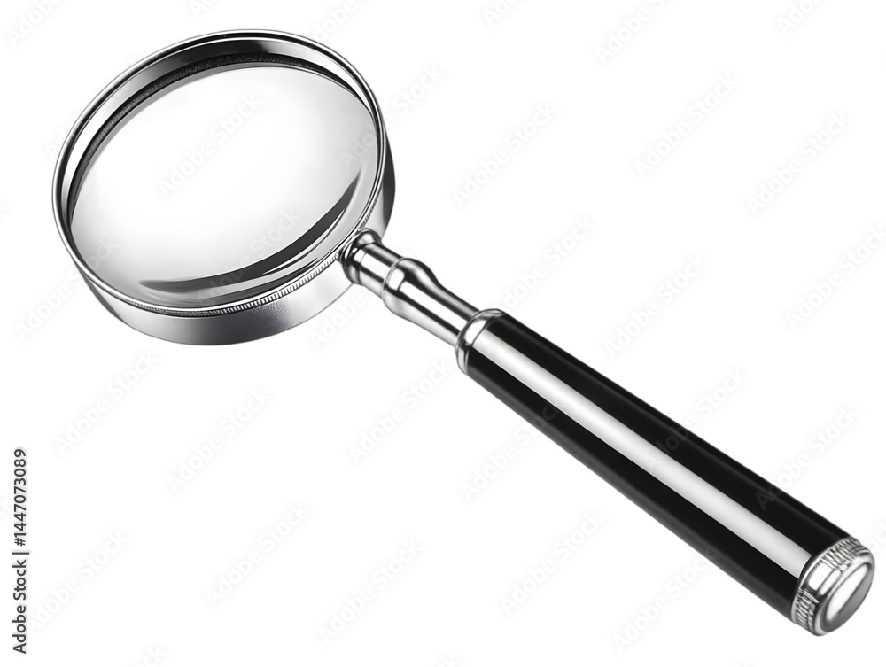 Illustrative Magnifying Glass With Transparent Background Illustrative Magnifying Glass With Transparent Background