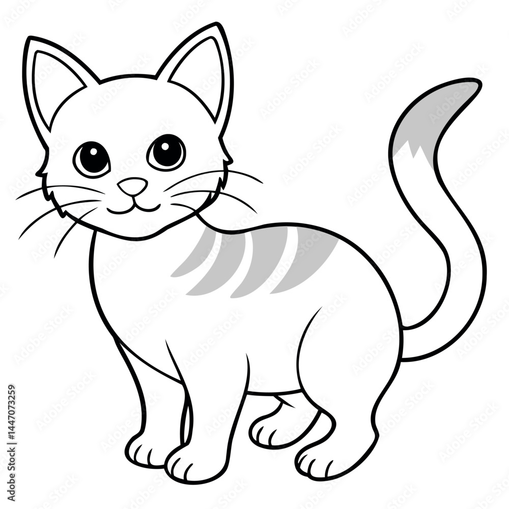 Light and Cheerful Kitten Illustration for Various Designs Light and Cheerful Kitten Illustration for Various Designs