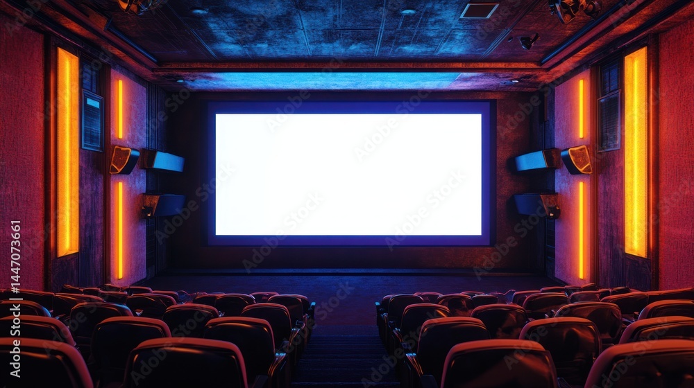 Fototapeta premium Empty movie theater interior