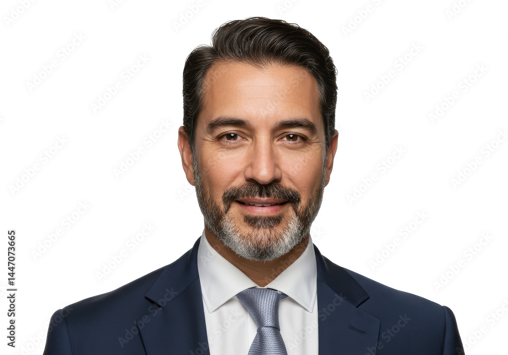 Business headshot, portrait looking at camerisolated on White background Business headshot, portrait looking at camerisolated on White background