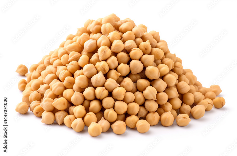 Dry Garbanzo Beans in a Heap Isolated Dry Garbanzo Beans in a Heap Isolated