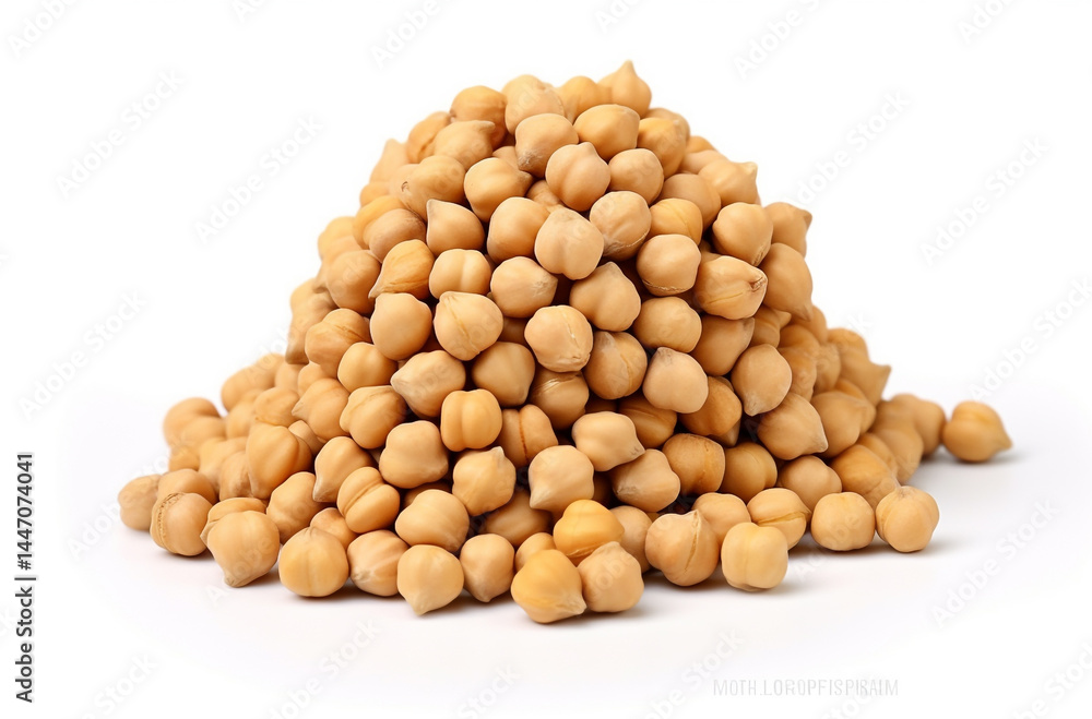 Isolated Pile of Organic Chickpeas Isolated Pile of Organic Chickpeas