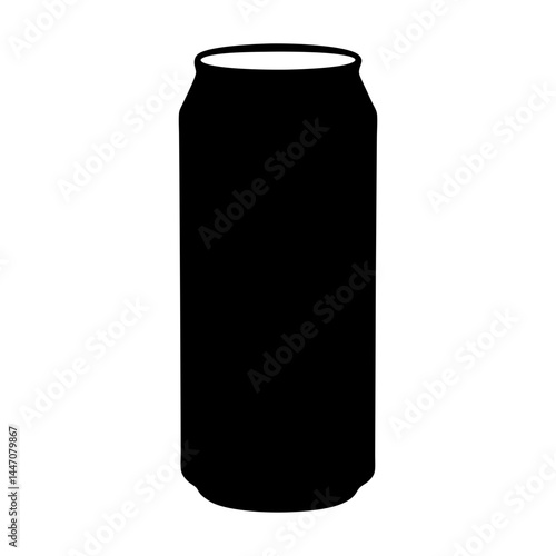 Silhouette of an Aluminum Can Suitable for Beverage or Food Storage
