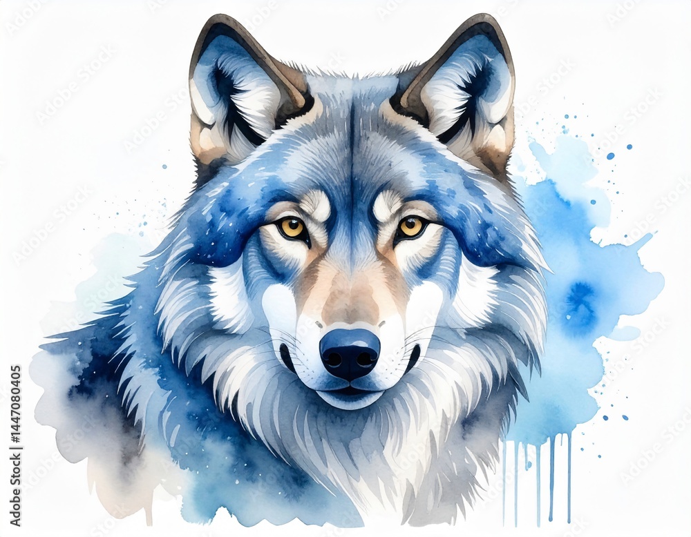 Naklejka premium wolf portait for poster