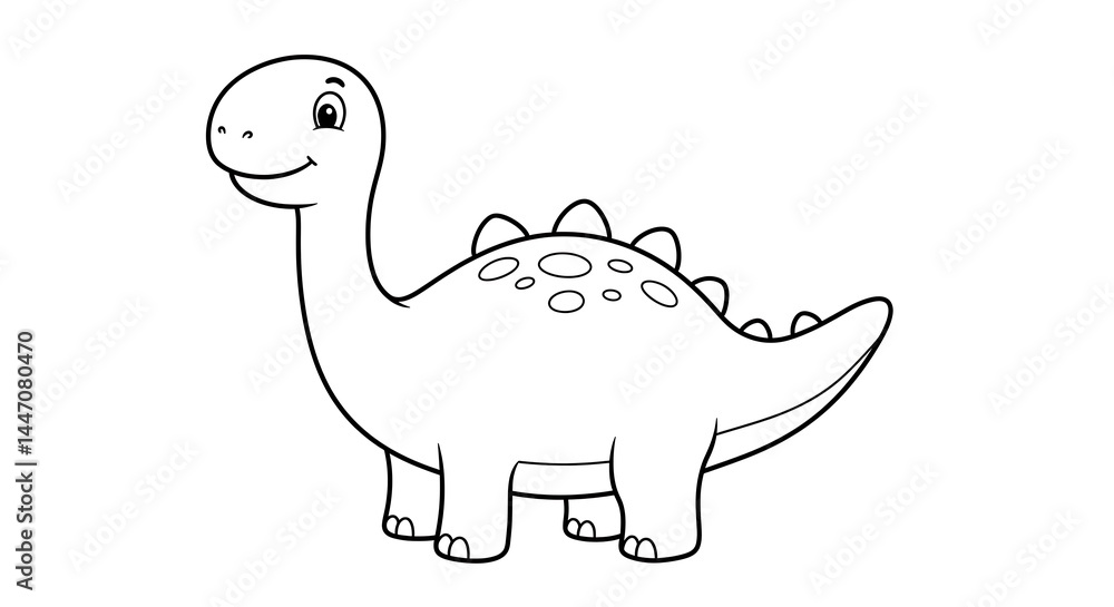 Happy Dinosaur Coloring Page Happy Dinosaur Coloring Page