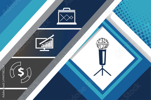 Abstract geometric vector background ideal for corporate seminar presentations, featuring dynamic shapes and vibrant colors.