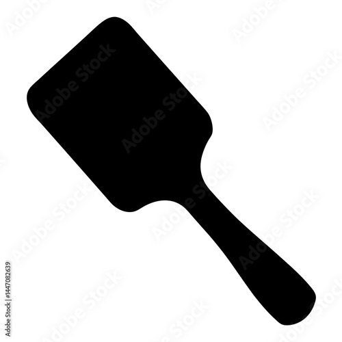 Black silhouette illustration of a spatula used for cooking and baking needs