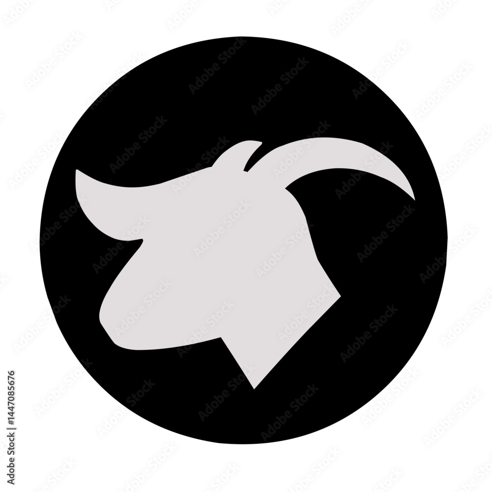goat head silhouette illustration goat head silhouette illustration