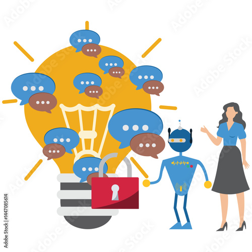 Benchmark performance or KPI key performance indicator growth or KPI measurement result, businesswoman magnify benchmark metric graph scale