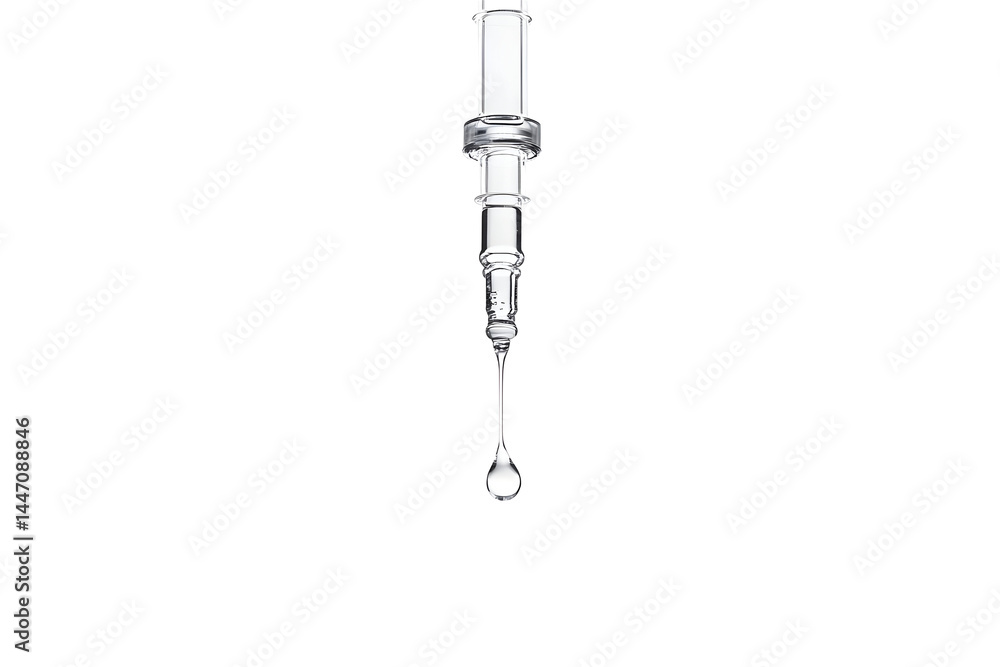 Isolated Droplet Flowing From Pipette Illustration Isolated Droplet Flowing From Pipette Illustration