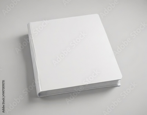 Blank book cover mockup, isolated white background  Ideal for publishing projects ,  design,  album