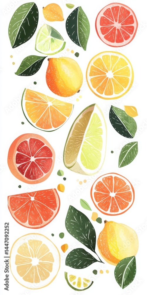A chilled citrus fruit set isolated on white. A chilled citrus fruit set isolated on white.
