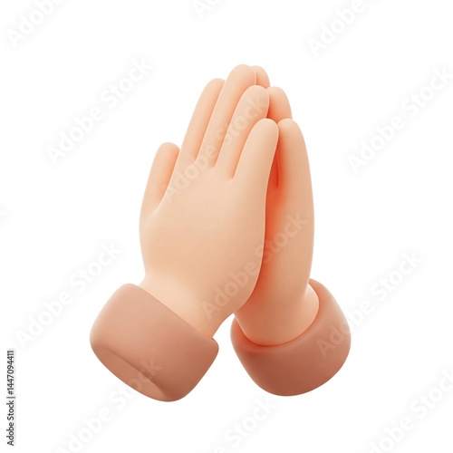 Namaste Hand Gesture 3D Icon