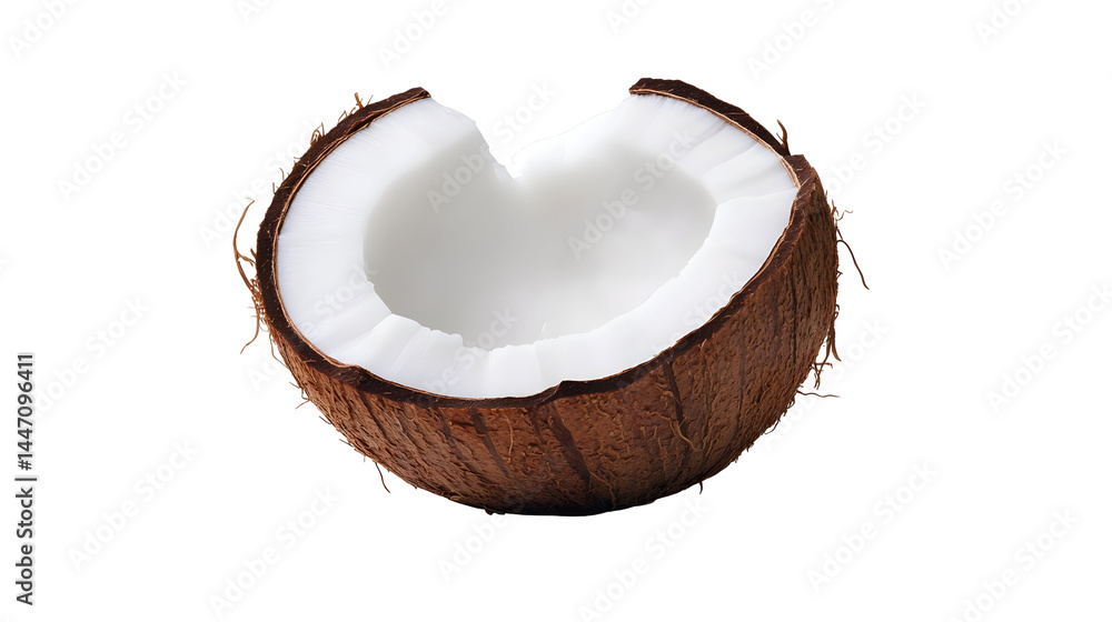 Isolated Half Coconut Photo With Transparent Background Isolated Half Coconut Photo With Transparent Background
