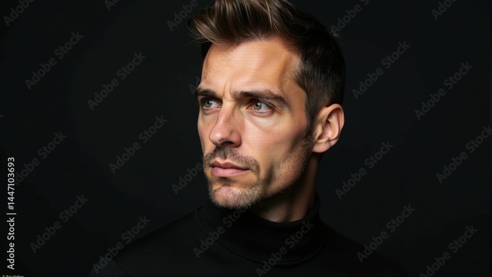 Intense Portrait Of Handsome Man Intense Portrait Of Handsome Man