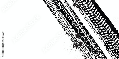 Tire truck background for rally, drift, motocross and other automotive and motorbike sports. Vector isolated texture