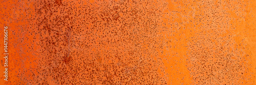 Obraz na płótnie Old rusty metal texture. Rust on the surface of the iron wall. Panoramic background for grunge design. w salonie