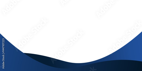 Abstract geometric banner. blue waves on navy background. Flayer