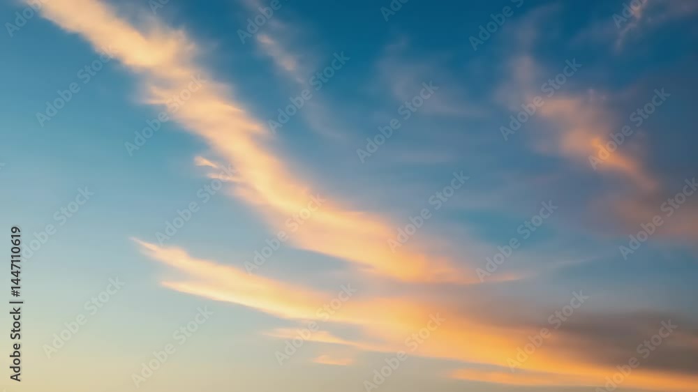 Colorful clouds against a twilight sky. Colorful clouds against a twilight sky.