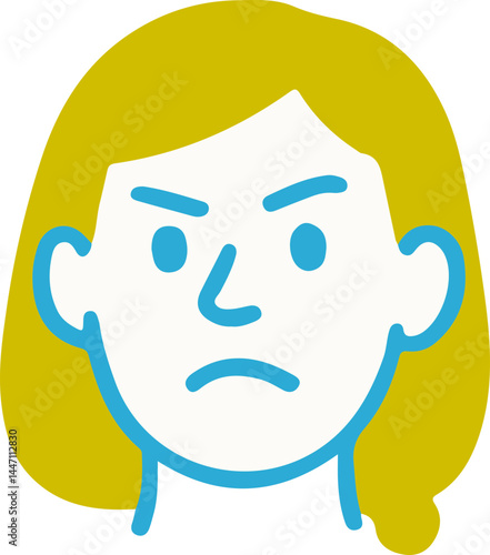 Angry Woman Icon Illustration