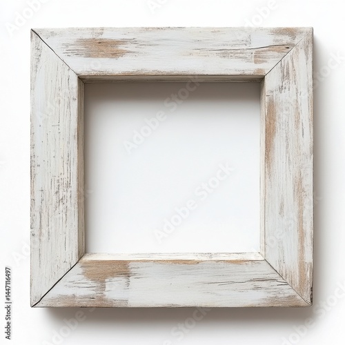 Square Whitewashed Wood Frame for Photos or Artwork Display