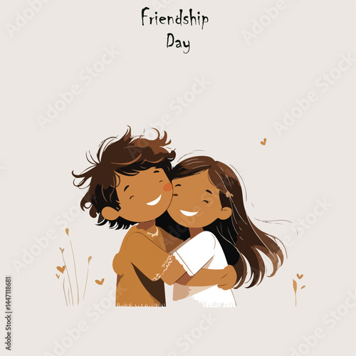 happy couple kissing Friendship day