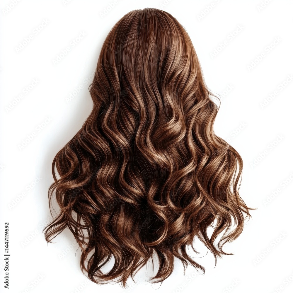 Fototapeta premium Loose Curl Hairstyle Mockup for Soft and Natural Look