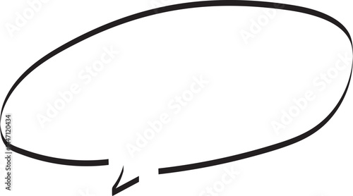 シンプルな手描きの吹き出しベクター