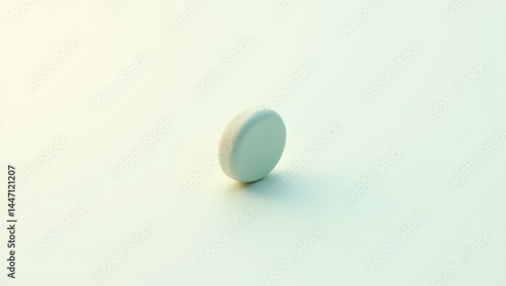 L-theanine supplement. Relaxing Herbal Supplement. Isolated 2D Isometric Illustration. Calming white pill sits alone on table in serene room, symbolizing tranquility and relaxation. L-theanine supplement. Relaxing Herbal Supplement. Isolated 2D Isometric Illustration. Calming white pill sits alone on table in serene room, symbolizing tranquility and relaxation.