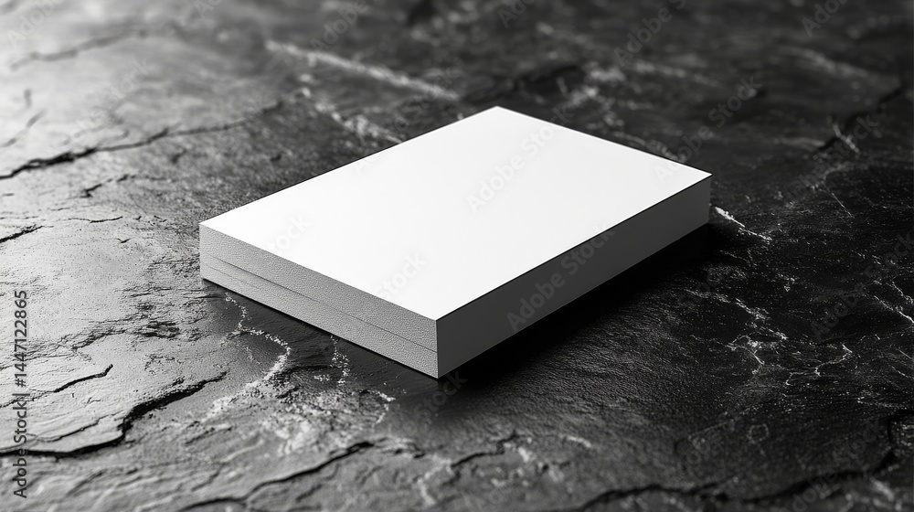 Stack of Blank White Business Cards on Dark Textured Stone Surface, Mockup for Design Presentation or Branding Identity Concept,Minimalist Composition Stack of Blank White Business Cards on Dark Textured Stone Surface, Mockup for Design Presentation or Branding Identity Concept,Minimalist Composition