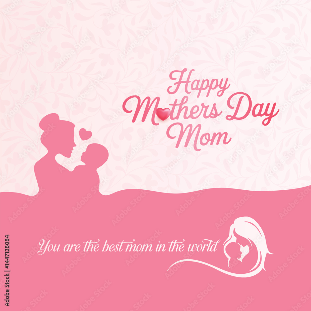 Happy mothers day celebration wishes card vector design background Happy mothers day celebration wishes card vector design background