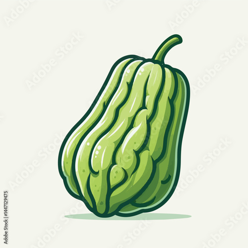 green, organic, fresh, ingredient, food, vegetable, raw, healthy, natural, agriculture, vegetarian, chayote, background, diet, white, fruit, plant, nutrition, vegetables, isolated, nutritious, freshne
