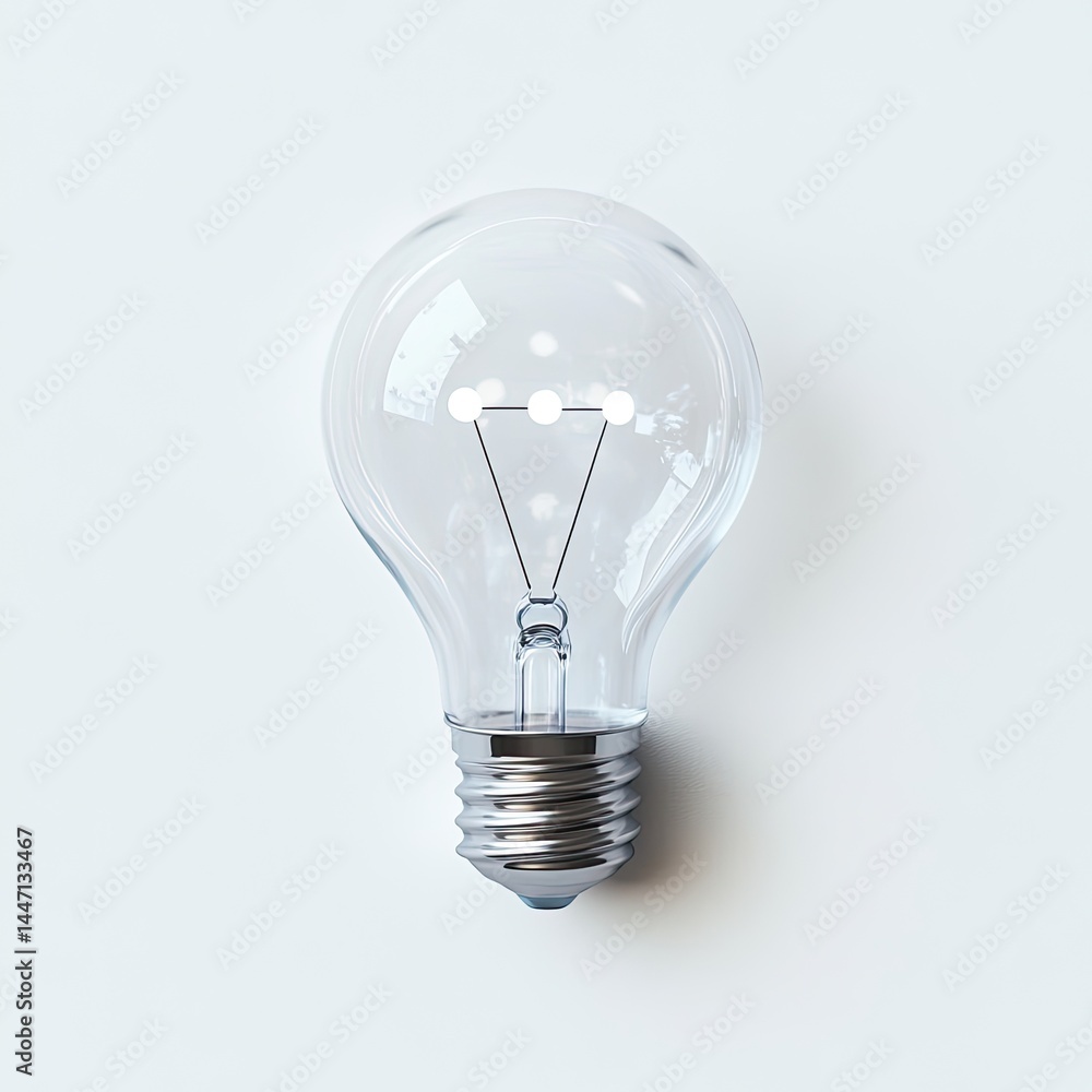 Clear lightbulb, simple design Clear lightbulb, simple design