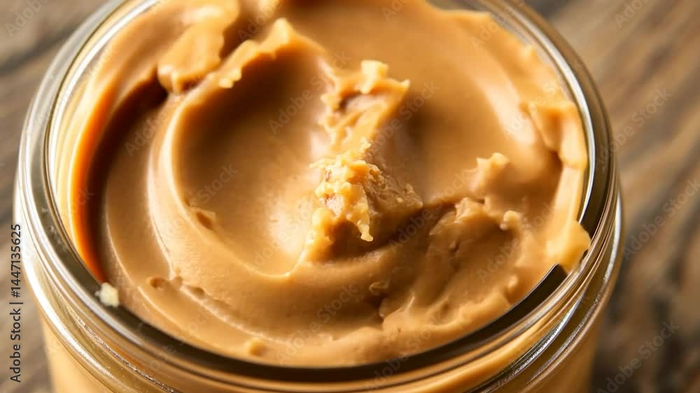 Creamy peanut butter in a glass jar (2) Creamy peanut butter in a glass jar (2)