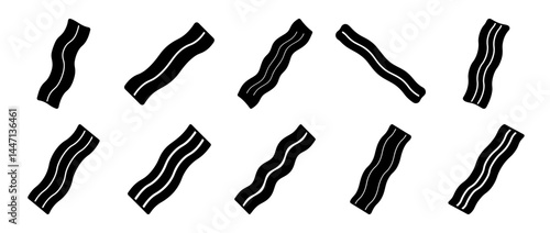 Crispy Bacon Pattern Illustration for Food Lovers and Breakfast Enthusiasts