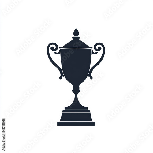 trophy silhouette , black a...