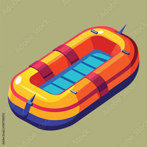 inflatable-raft vector
