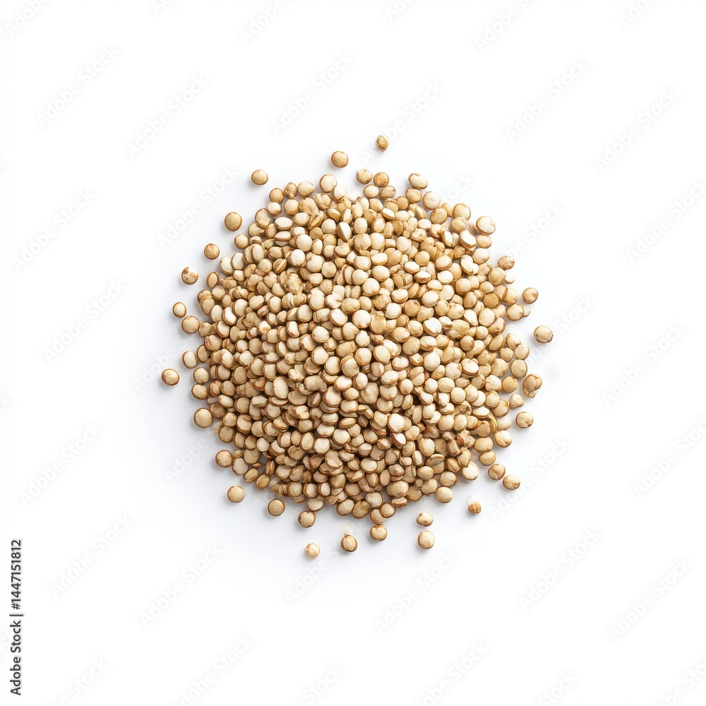 Pile of quinoa seeds isolated on white background Pile of quinoa seeds isolated on white background