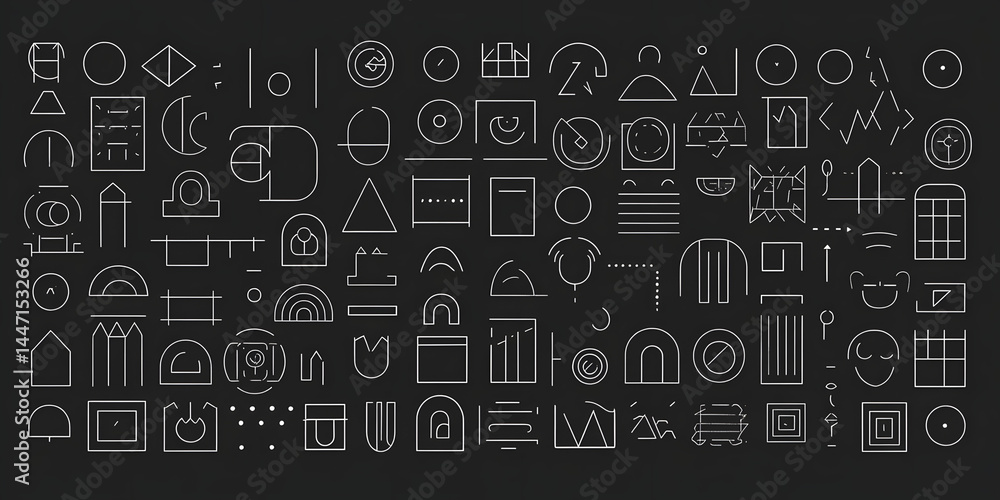 Geometric Shapes: Lines, Circles, Design