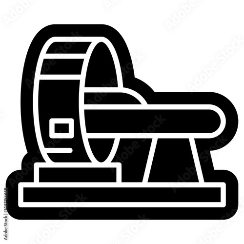 black mri scanner icon, medical equipment clip art preview