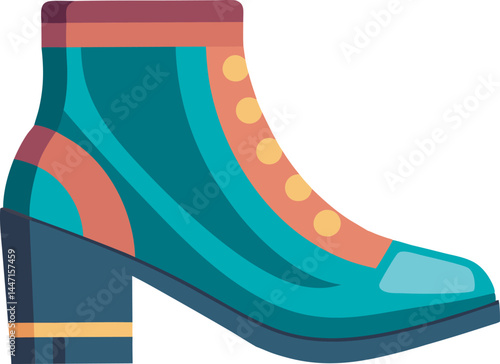 A detailed vector illustration of stylish ankle boots with clean lines and modern flair, ideal for digital projects or print media.