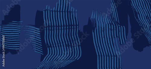 Crafted hand drawn brush line abstract flowing lines, scratch stripes, Japanese and ethnic wood carving, engraving, weaving texture background, hand paint graphic for textile, carpet