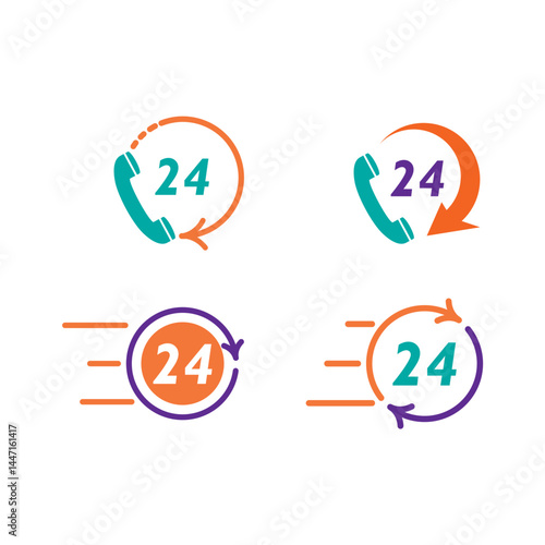 24 hour logo and symbol