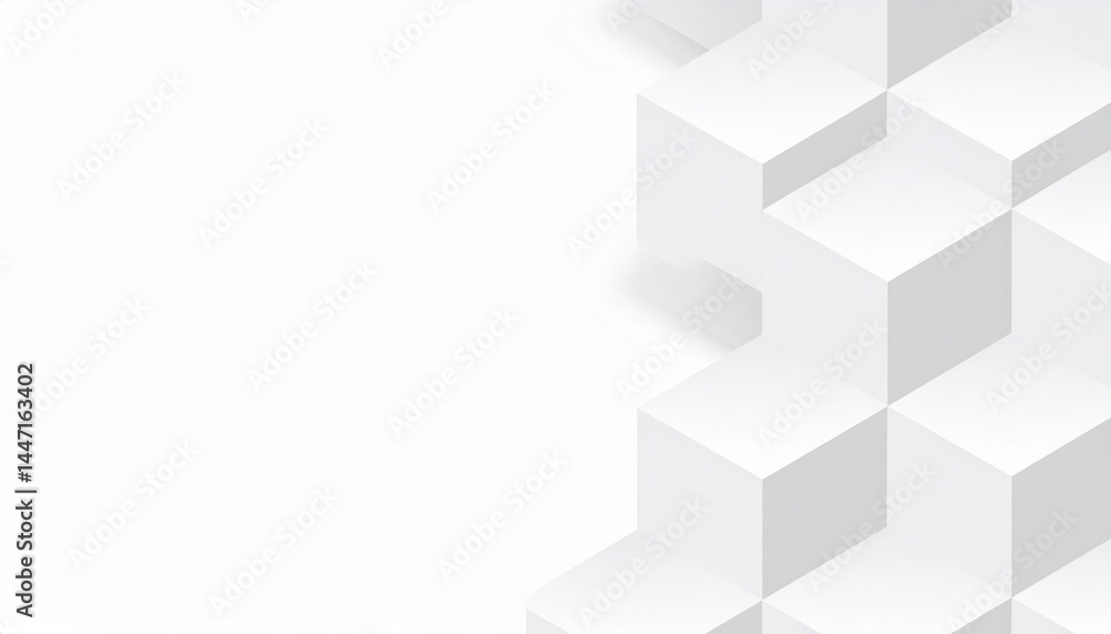 Minimalist geometric design featuring white cubes creating three dimensional effect, ideal for backgrounds or modern aesthetics. clean lines and soft shadows evoke sense of calm and sophistication Minimalist geometric design featuring white cubes creating three dimensional effect, ideal for backgrounds or modern aesthetics. clean lines and soft shadows evoke sense of calm and sophistication