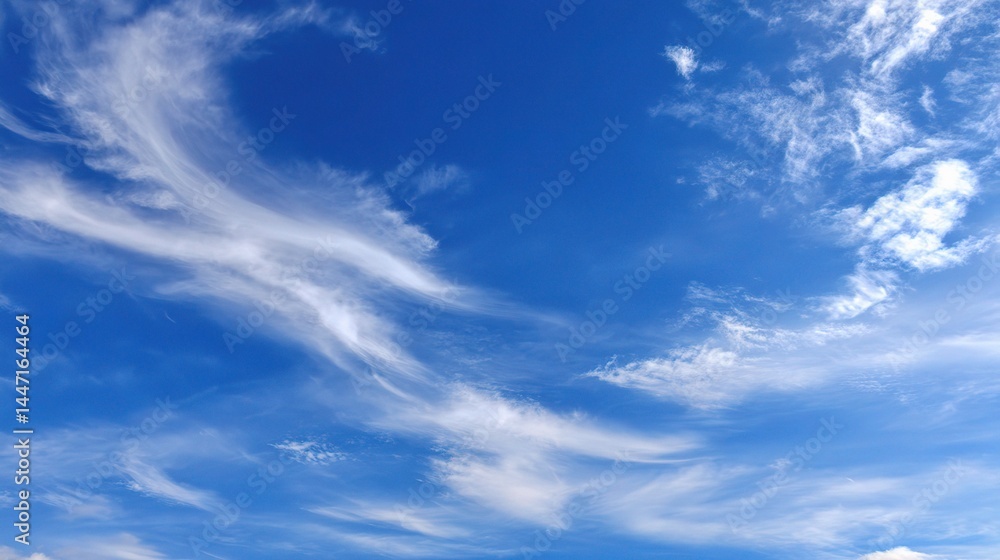 Fototapeta premium Serene Blue Sky Without Clouds for Tranquil Background Use